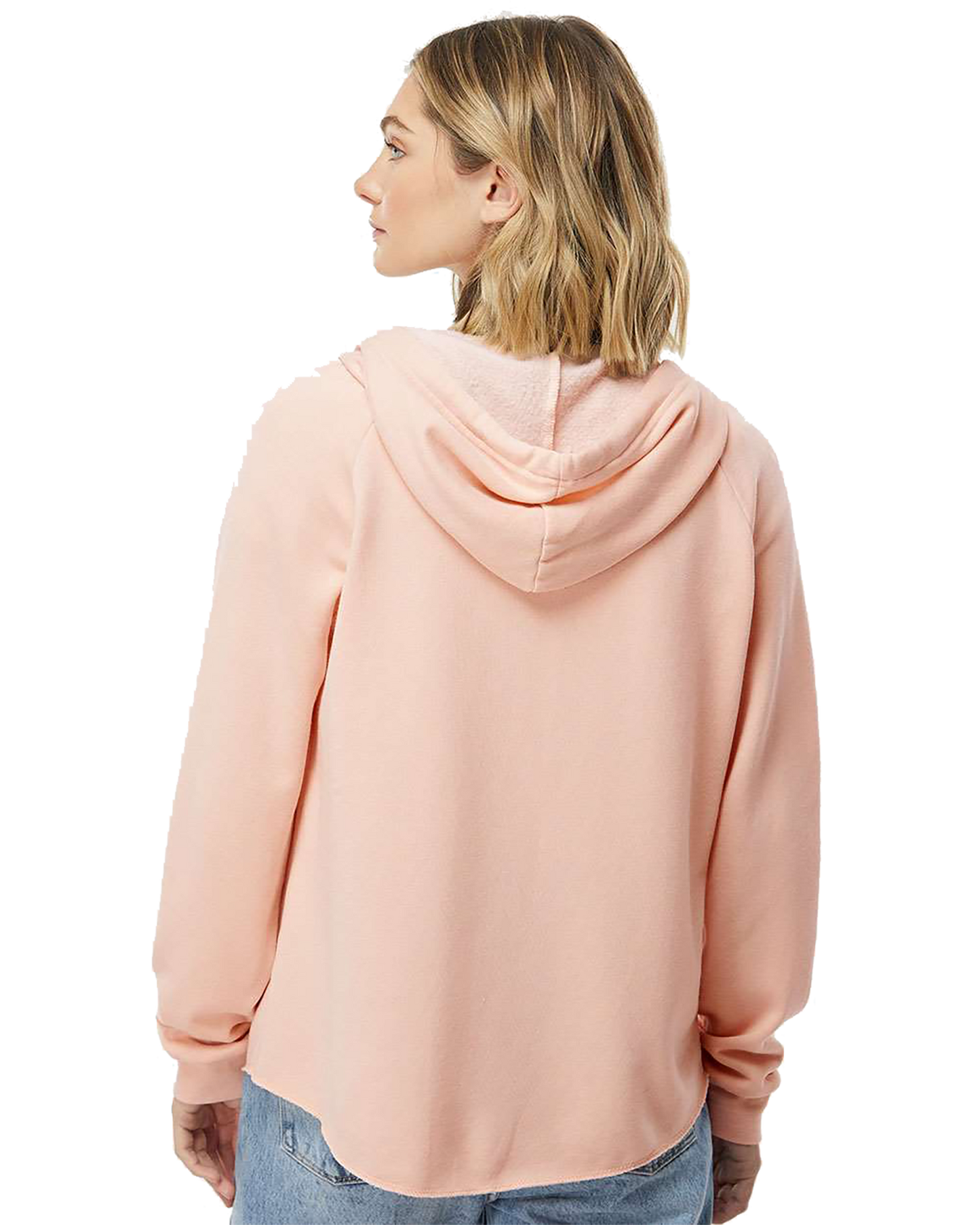 California Wave Wash Ladies' Zip Hoodie Blush