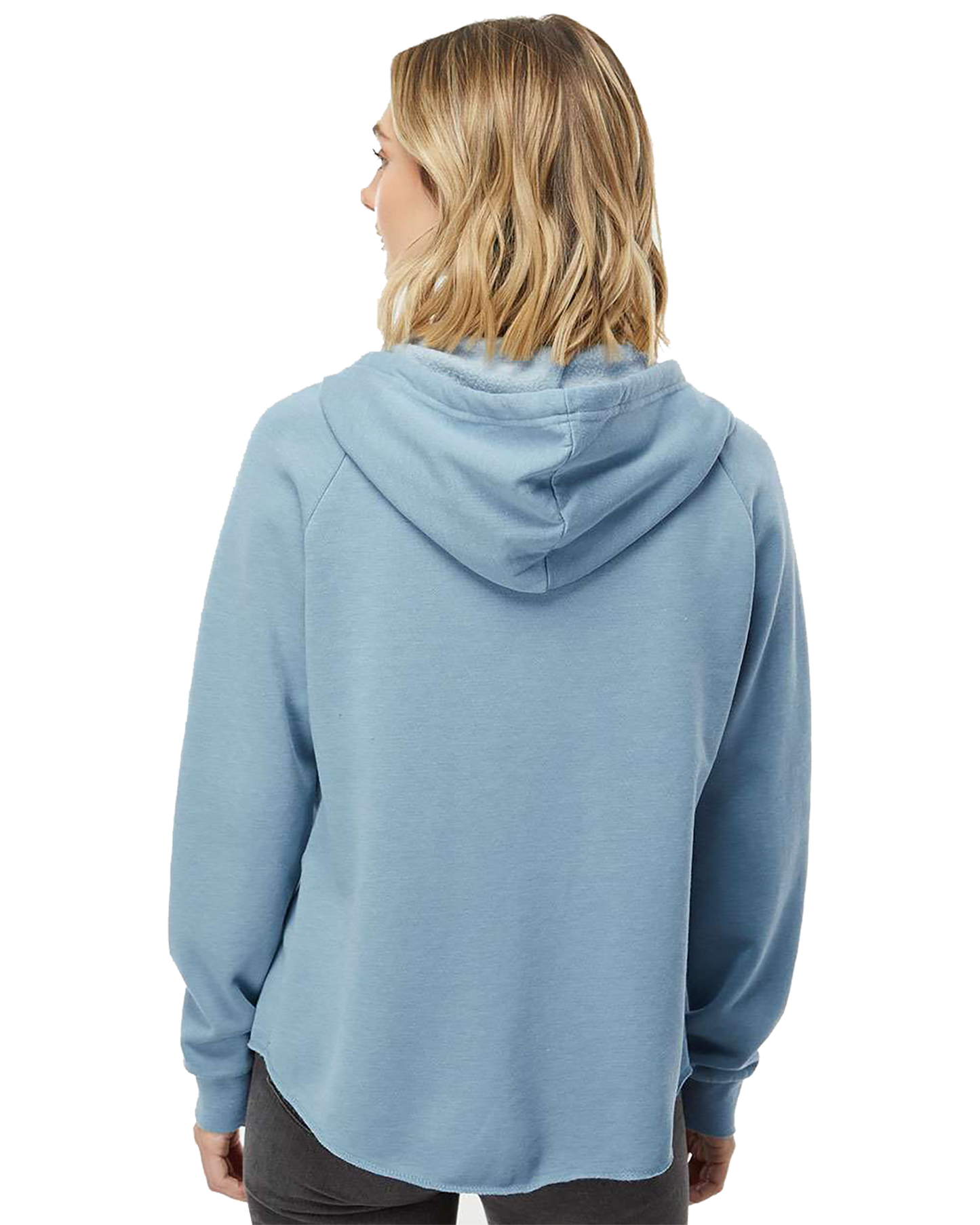 California Wave Wash Ladies' Zip Hoodie Misty Blue