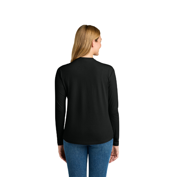 Next Level Apparel Ladies' Cotton Relaxed Long Sleeve Tee - Black