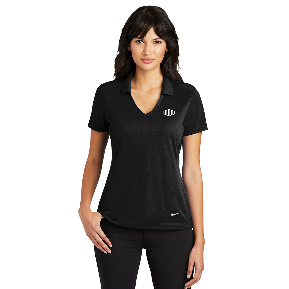 Women's dri 2025 fit black polo