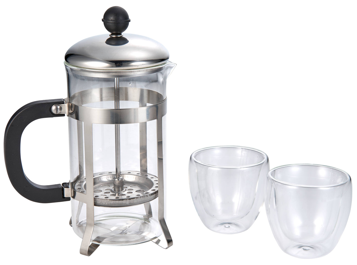 Modena Coffee Press and Glass Set