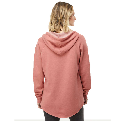Ladies' Wave Wash Hooded Sweatshirt - Dusty Rose