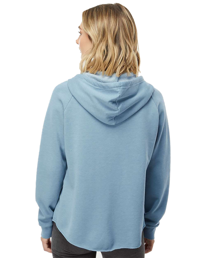 California Wave Wash Ladies' Zip Hoodie Misty Blue