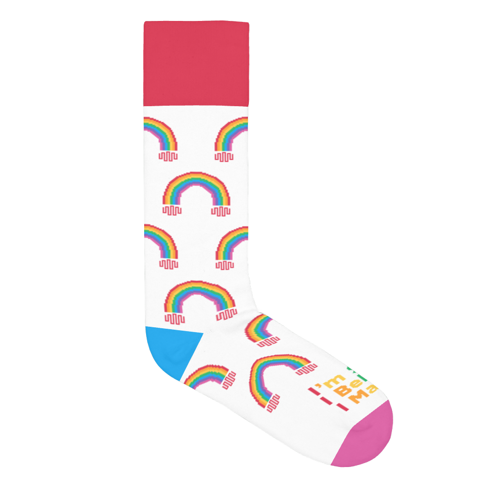 PrideConnect Rainbow Cotton Crew Socks