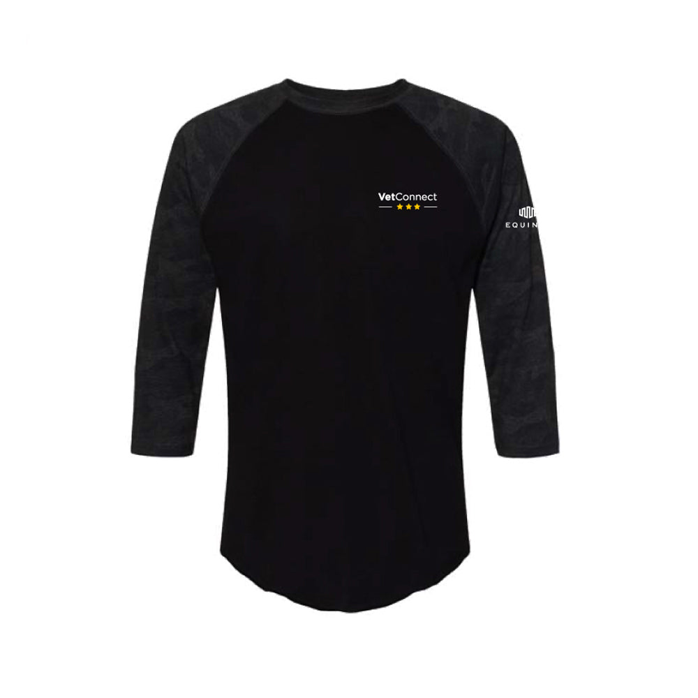 VetConnect LAT Baseball Fine Jersey 3/4 Sleeve Tee