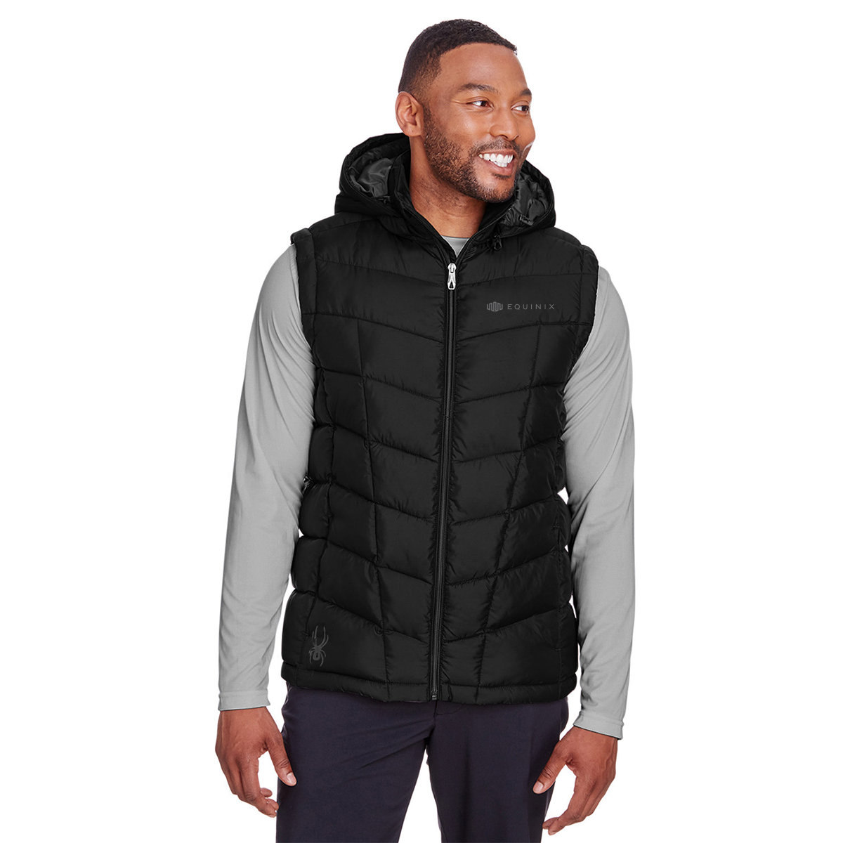 Spyder Men's Pelmo Puffer Vest with Detachable Hood