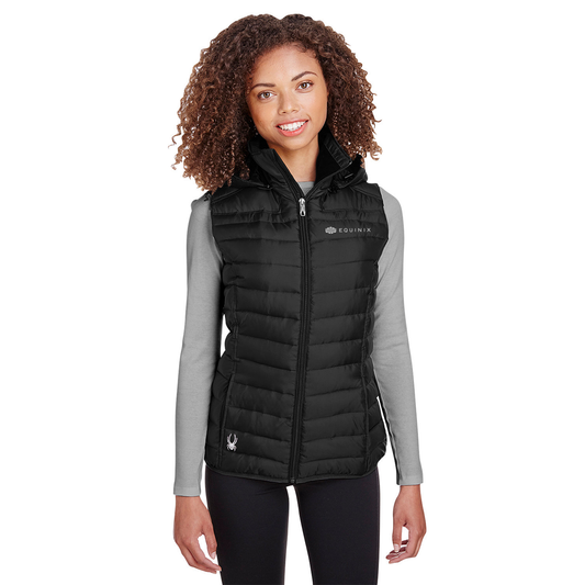 Spyder Ladies Supreme Puffer Vest with Detachable Hood