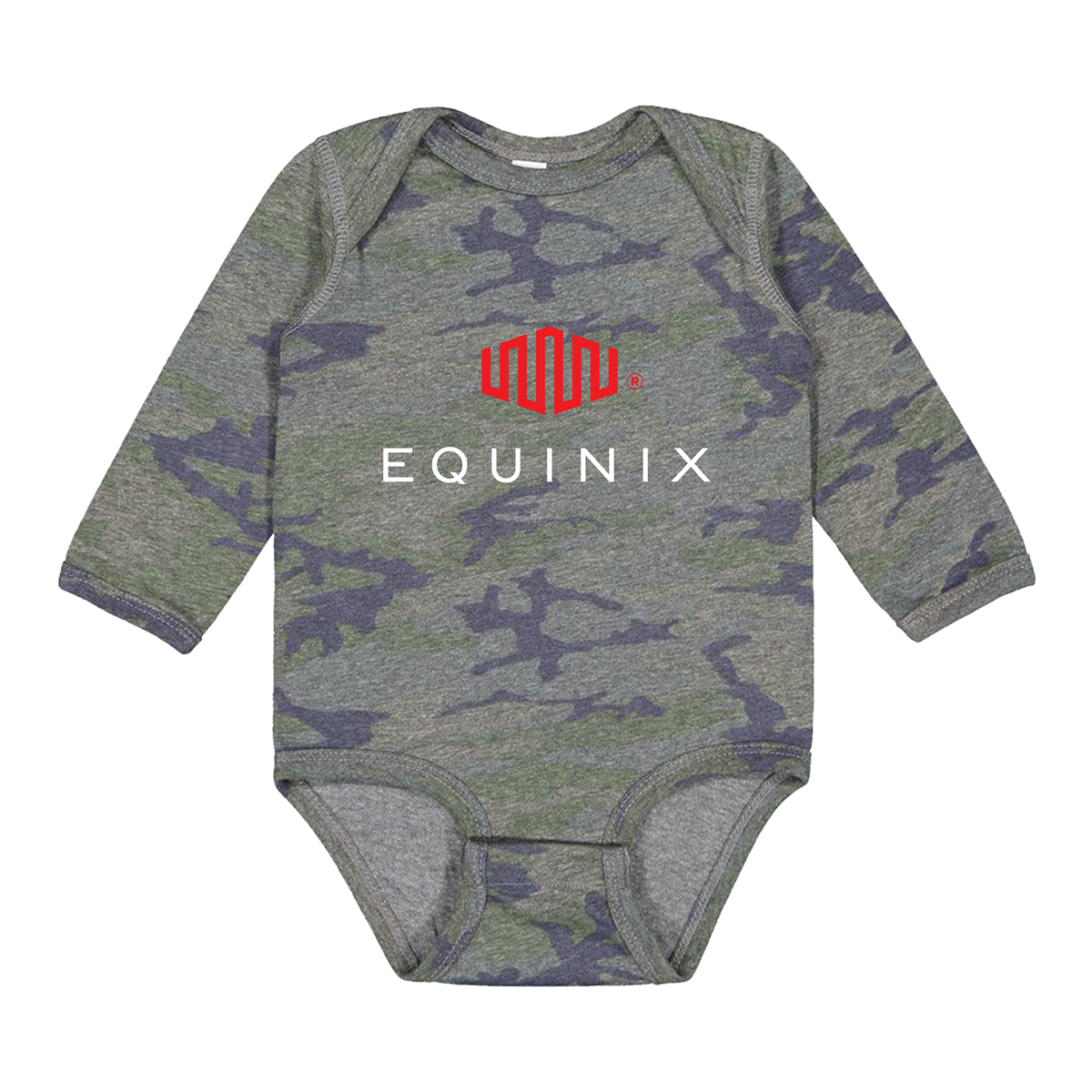 Rabbit Skins Jersey Long Sleeve Bodysuit - Camo