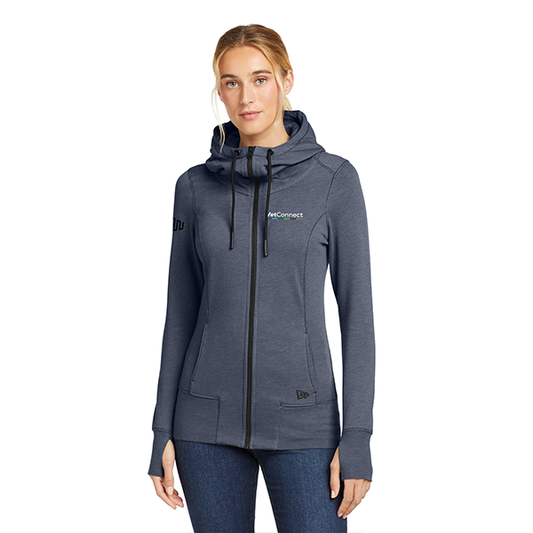 VetConnect New Era Ladies' Tri-Blend Full-Zip Hoodie
