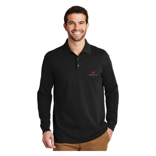 Men’s Port Authority 100% Cotton Long Sleeve Polo