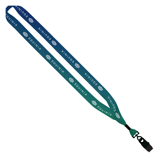 3/4" Lanyard with Metal Bulldog Clip