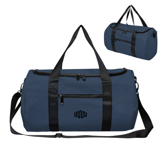 Hudson rPET Leatherette Duffel Bag - Navy