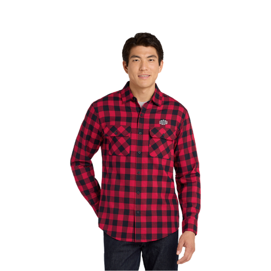 Port Authority Plaid Flannel Shirt - Red/Black Buffalo Check