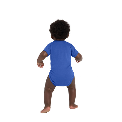 Rabbit Skins Infant Short Sleeve Baby Rib Bodysuit - Royal