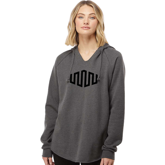 Ladies' Wave Wash Hooded Sweatshirt - Shadow
