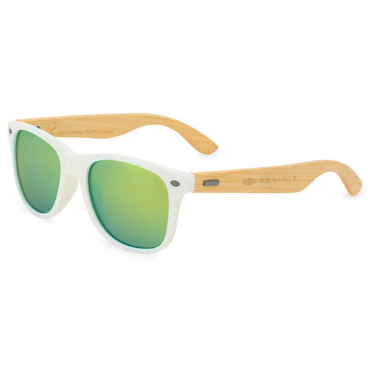 CapeShades Recycled Bamboo Sunglasses White Frame