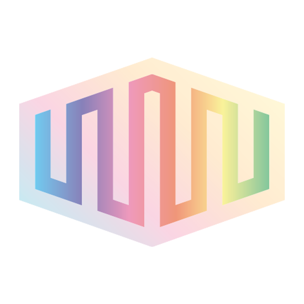 Pink Gradient Holographic Fortress Sticker