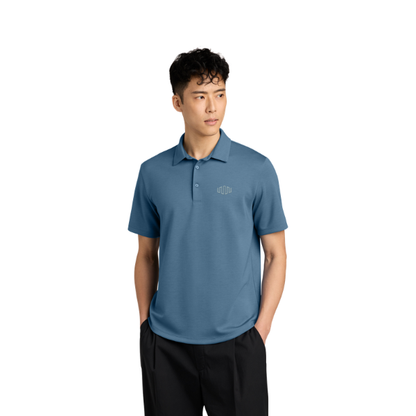 Mercer+Mettle Lite Spacer Polo - Harbor Blue