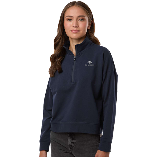 Ladies' Perform Quarter-Zip Pullover - Navy