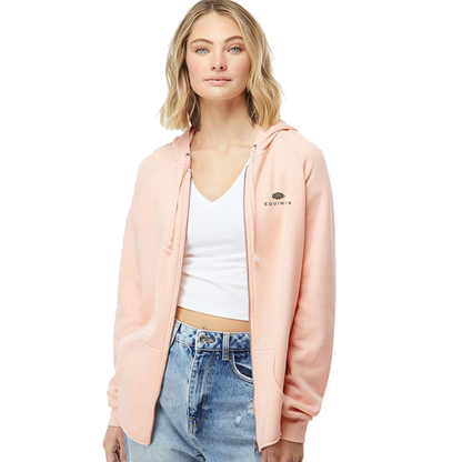 California Wave Wash Ladies' Zip Hoodie Blush
