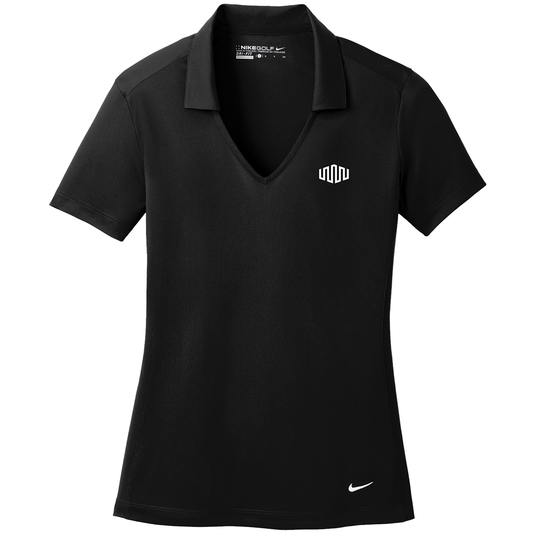 Polo de malla vertical Nike Dri-FIT para mujer - Negro